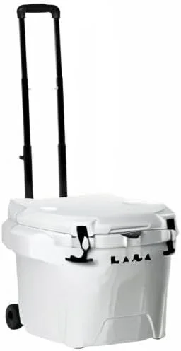 30 Quart Wheeled Hard Cooler Insulated Portable Ice Chest Box Durable, All-Terrain Rolling Cooler for Beach, Drink, Beverage, Boating, Fishing, Camping, and Outdoor Activities