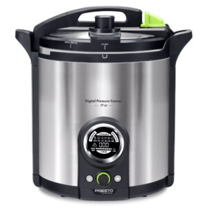 Presto Precise 02152 17 Qt Stainless Steel Electric Pressure Canner, Silver