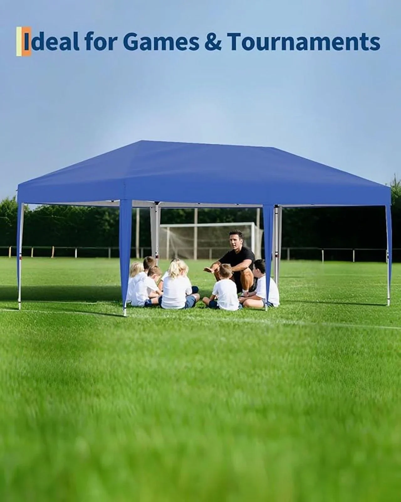 10x20 Pop Up Canopy Tent with 4 Sidewalls, Heavy Duty Outdoor Canopy UPF 50+ All Season Waterproof Commercial Street Vendors Party Tents with Roller Bag, 8 Stakes & 6 Sandbags,Khaki