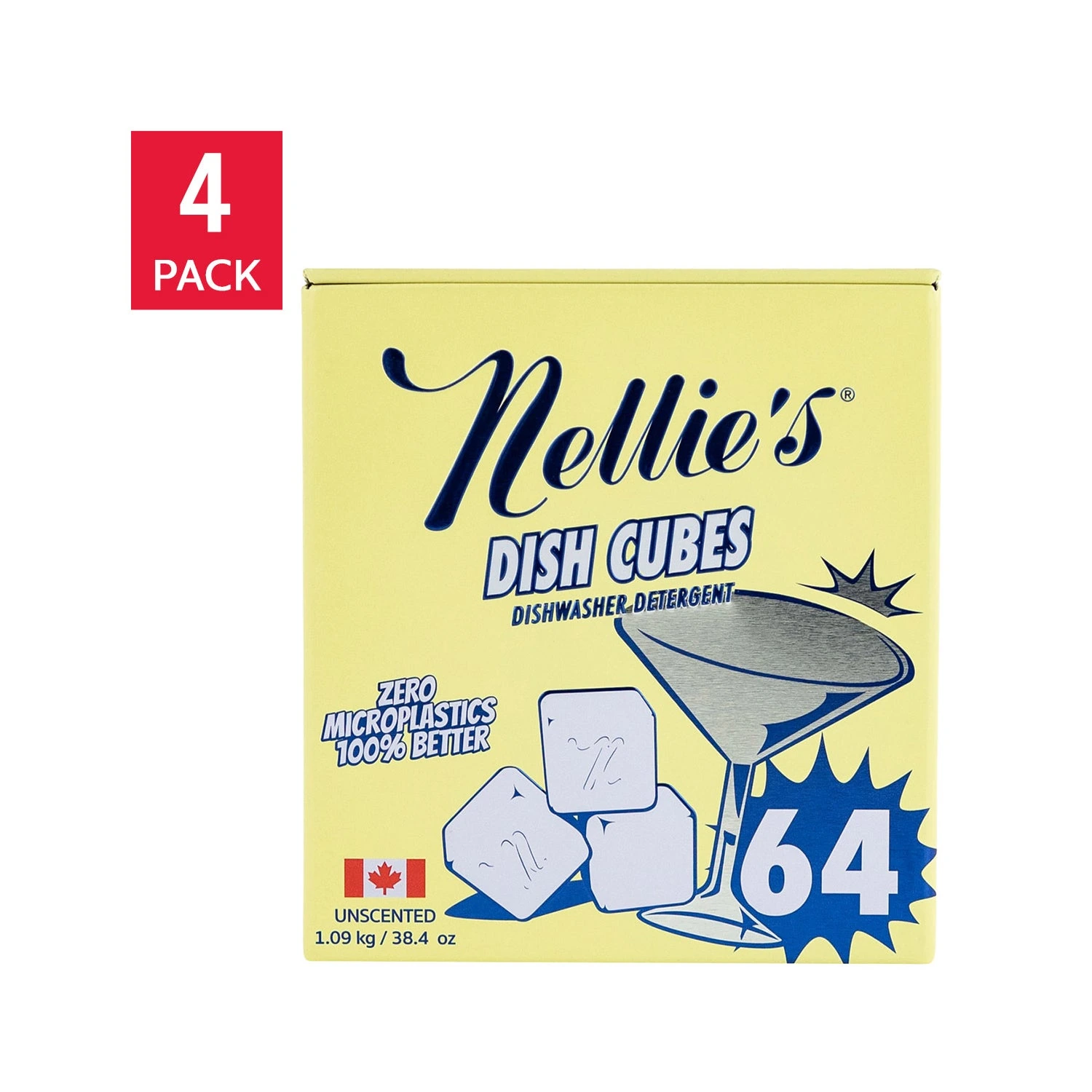 Nellie's Dish Cubed Pre-measured Dishwasher Detergent, 256 count