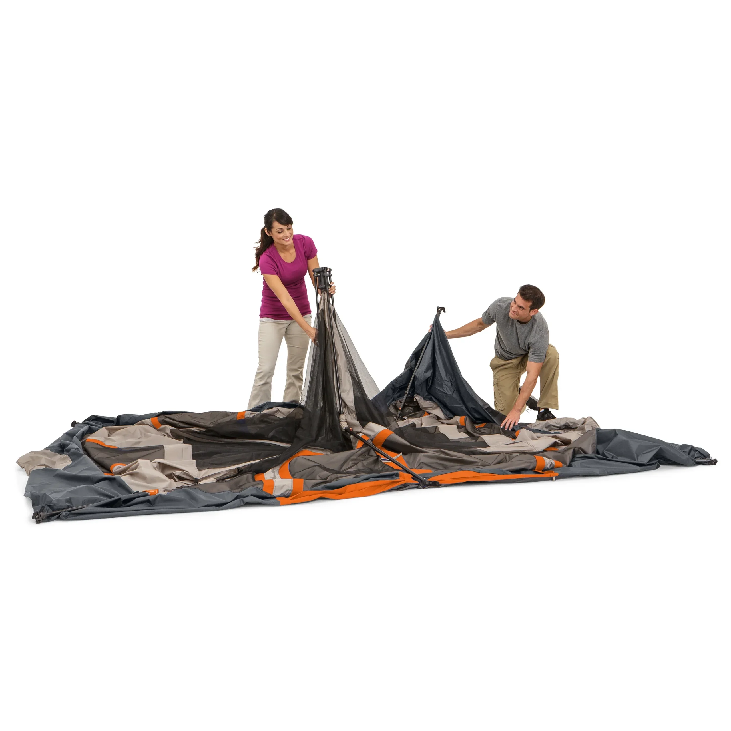 Ozark Trail 10-Person Instant Cabin Tent -C 2-Room Family Camping Tent with Rainfly