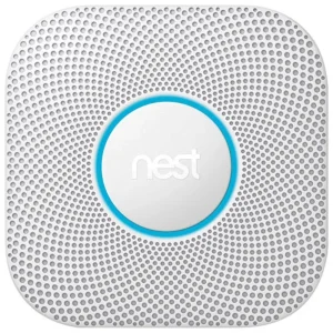 Google Nest Protect 2nd generation smoke and carbon monoxide detector with cable, voice alerts and smartphone notifications