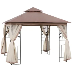 Outsunny 10' x 10' Patio Gazebo, Outdoor Gazebo Canopy