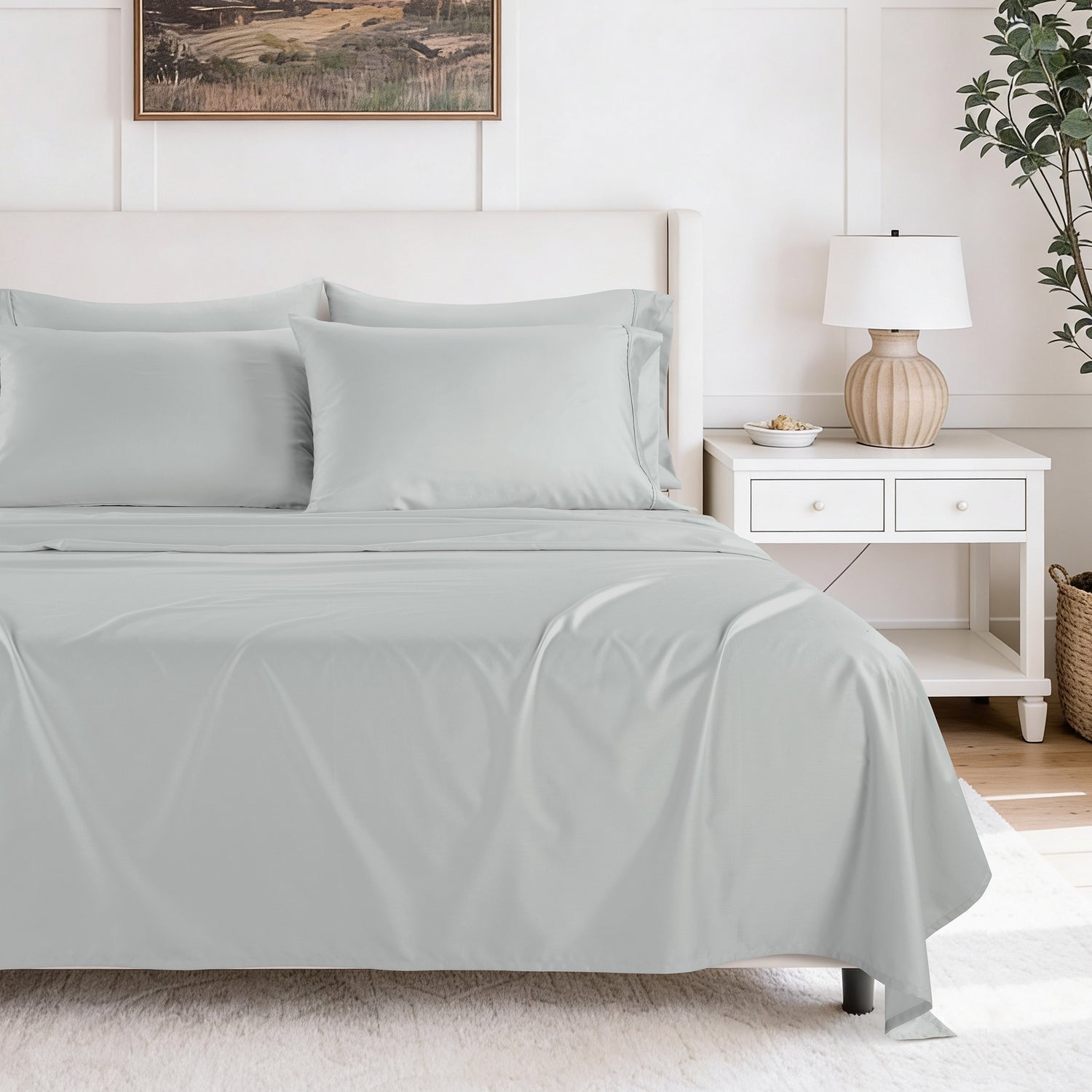 Hotel Signature Cotton Sateen Sheet Set, 6-piece