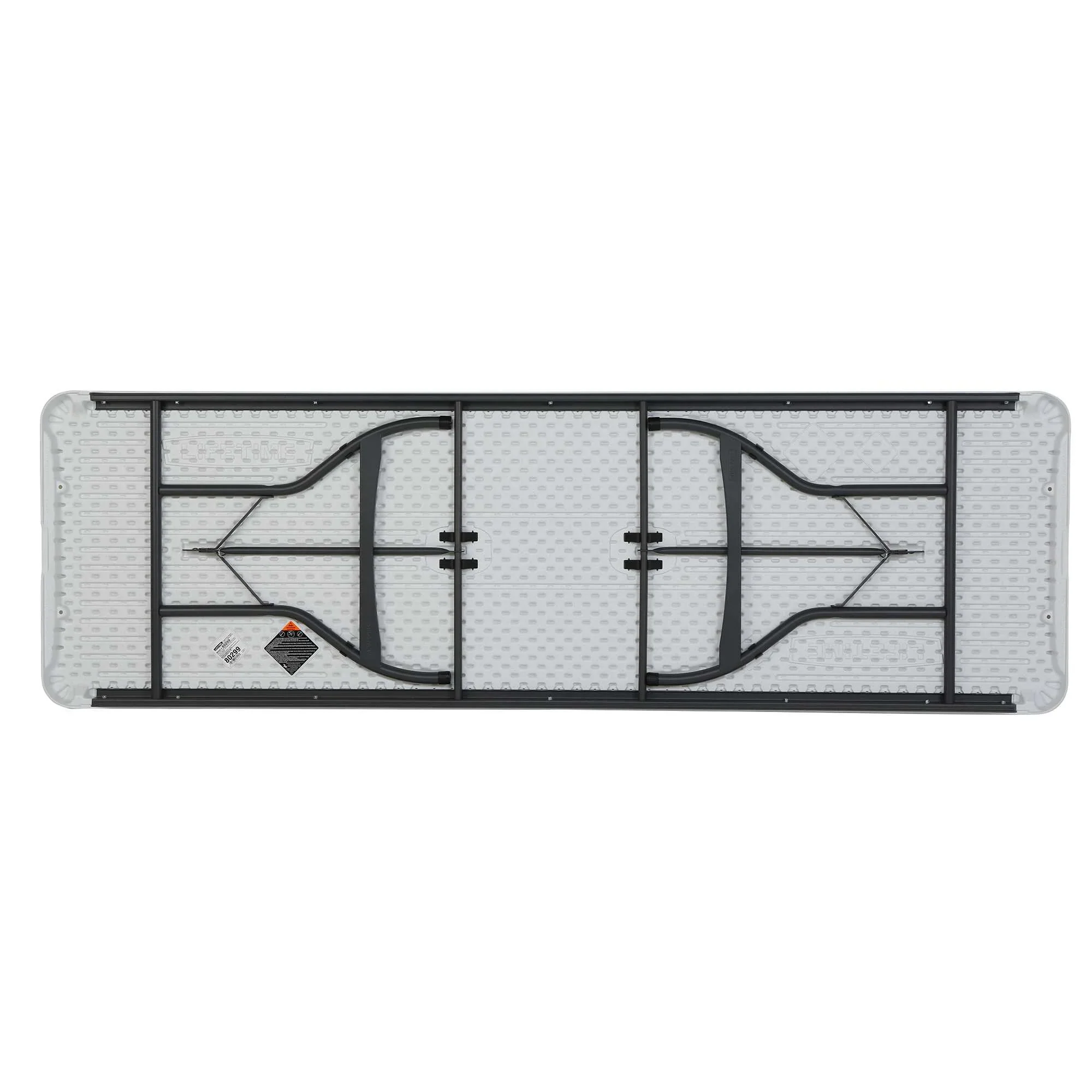 Lifetime 8 Foot Rectangle Folding Table, Indoor/Outdoor Commercial Grade, White Granite, Set of 4 (80344)