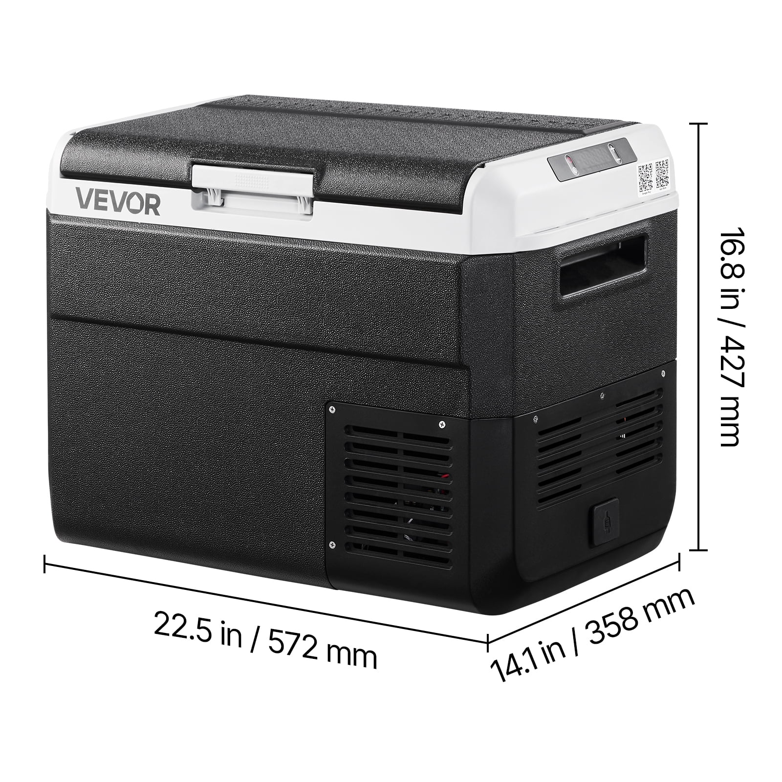 VEVOR 12 Volt Car Refrigerator, 31.7QT/30L Car Fridge, Portable Electric Cooler with -4-H~68-H Adjustable Temperature, 12/24V DC and 100- 240V AC Compressor Freezer for Outdoor, Camping, Travel, RV