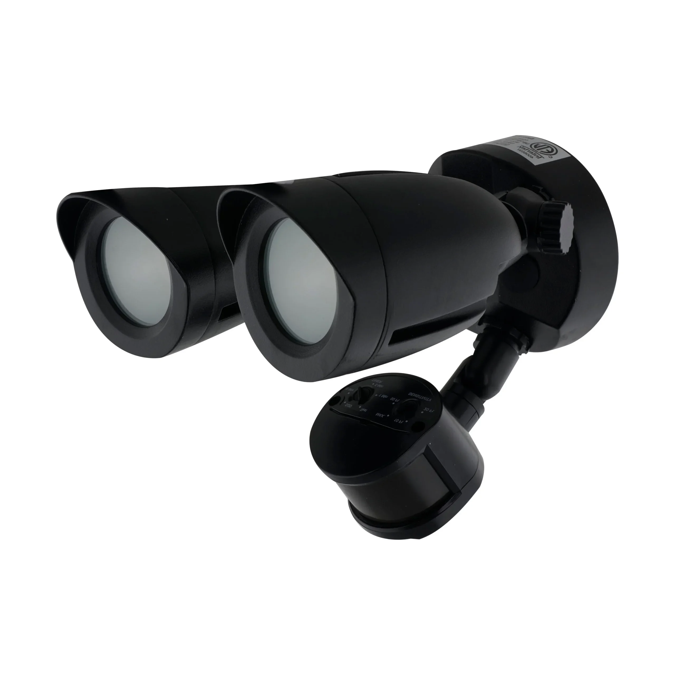 Nuvo Lighting LED Security Light Dual Head With Motion Sensor Black Finish 3000K
