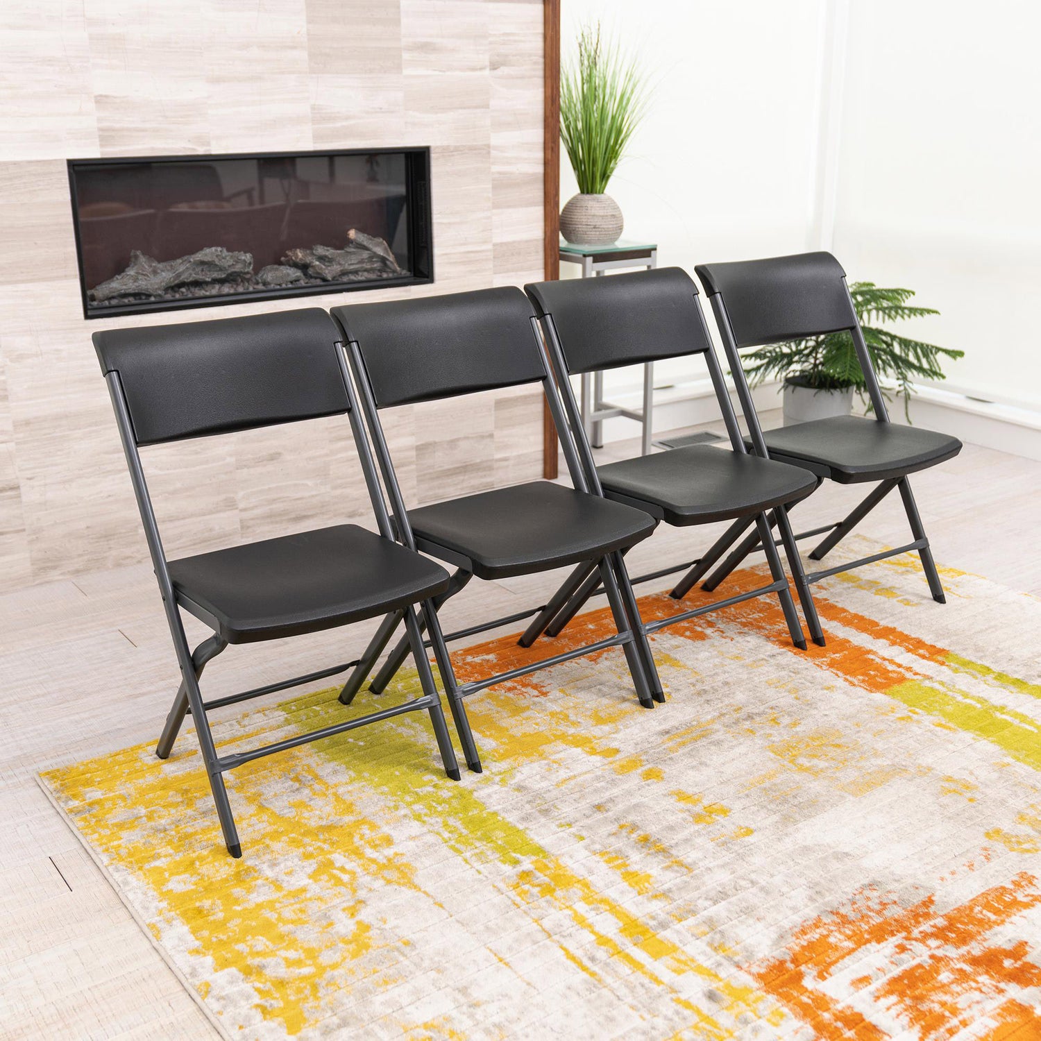 Lifetime Bypass Commercial Folding Chairs, 4-pack