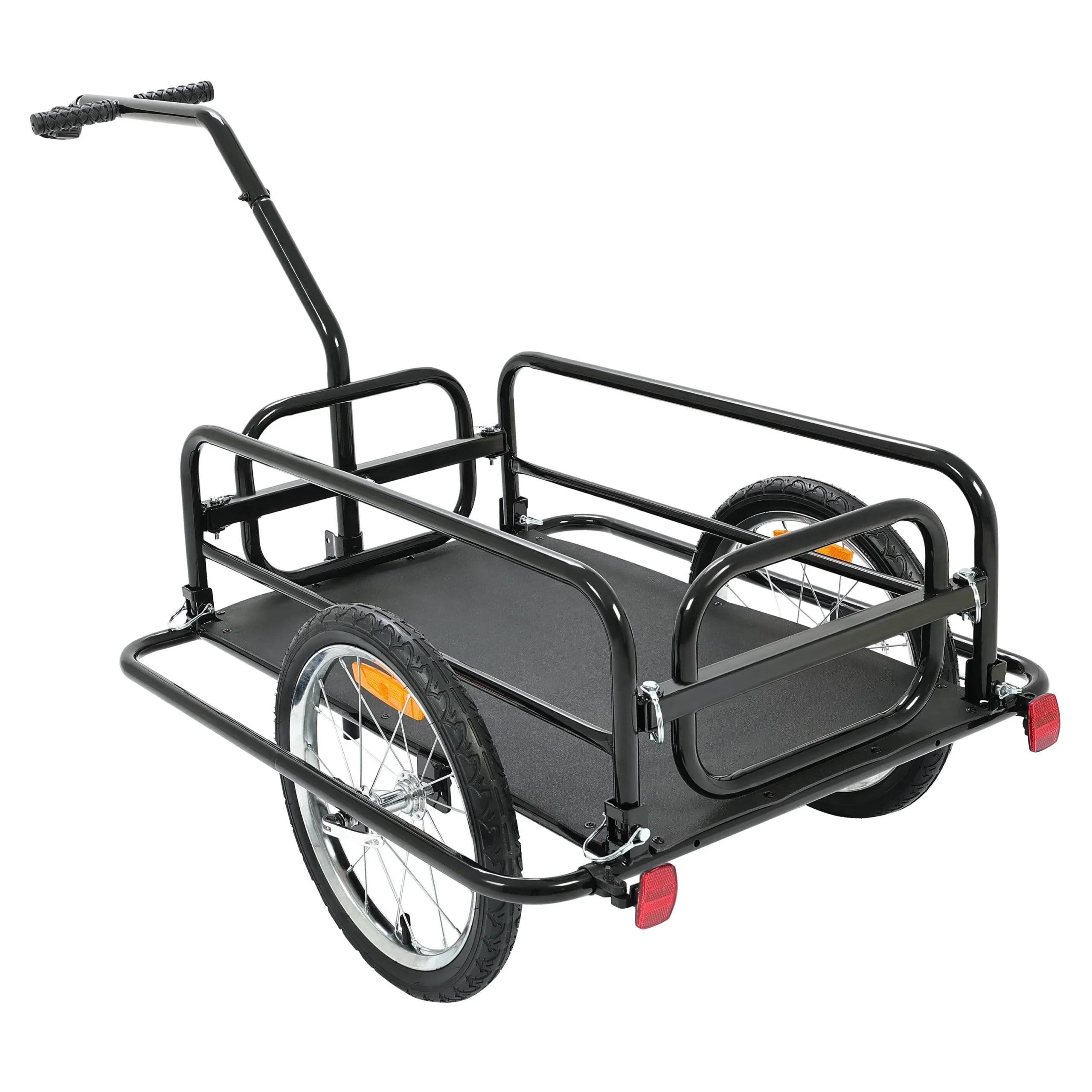 Kojem Foldable Two-Wheels Cargo Trailer Bicycle, Black