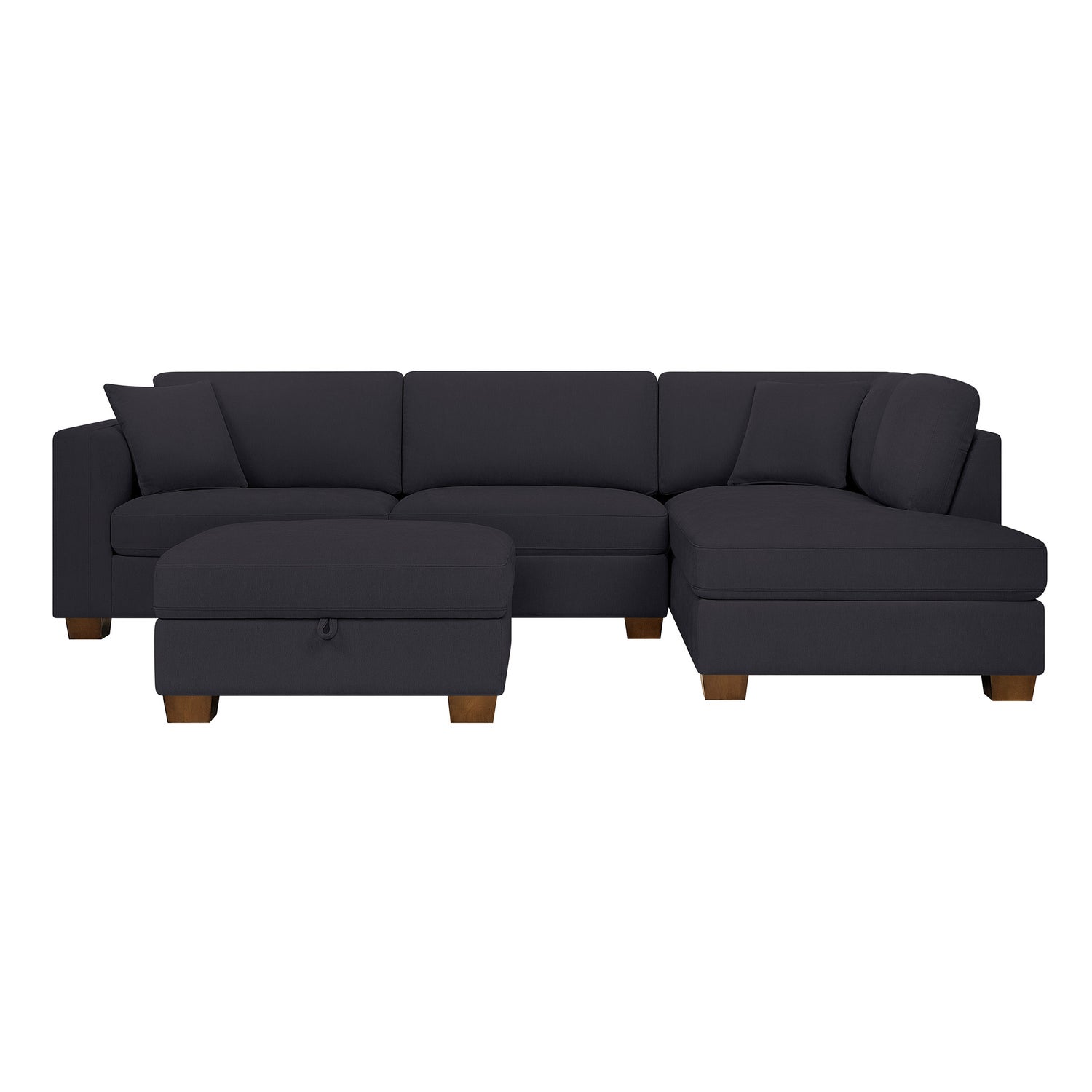 Thomasville Walsen 3-piece Fabric Sectional with Storage Ottoman