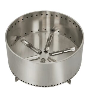 EDTara Portable 27'' Smokeless Fire Pit, Outdoor Stainless Steel Wood Burning Stove with Star Hollow Pattern, Perfect for Camping