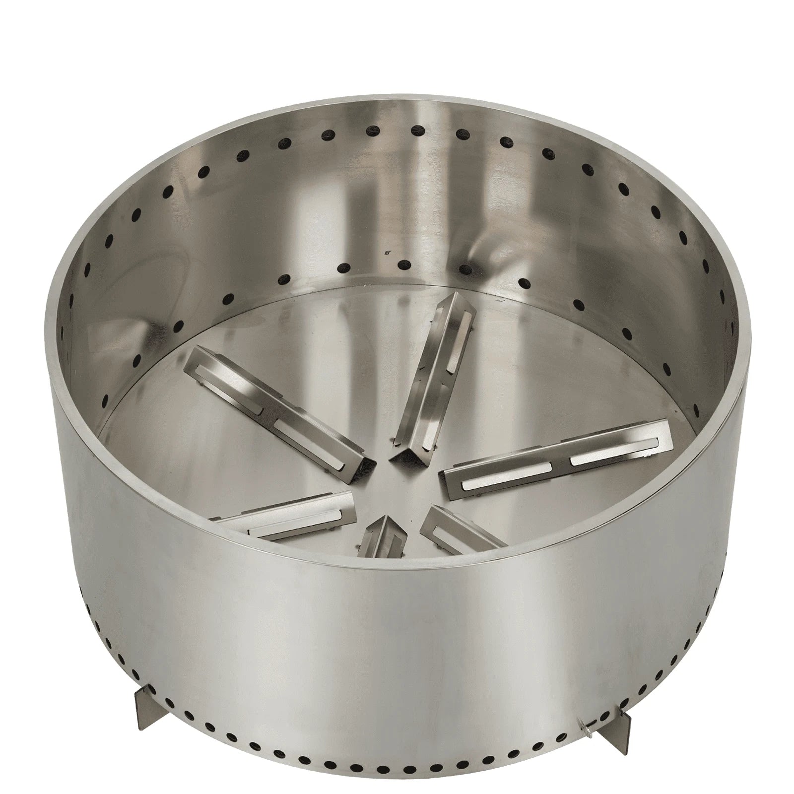 EDTara Portable 27'' Smokeless Fire Pit, Outdoor Stainless Steel Wood Burning Stove with Star Hollow Pattern, Perfect for Camping