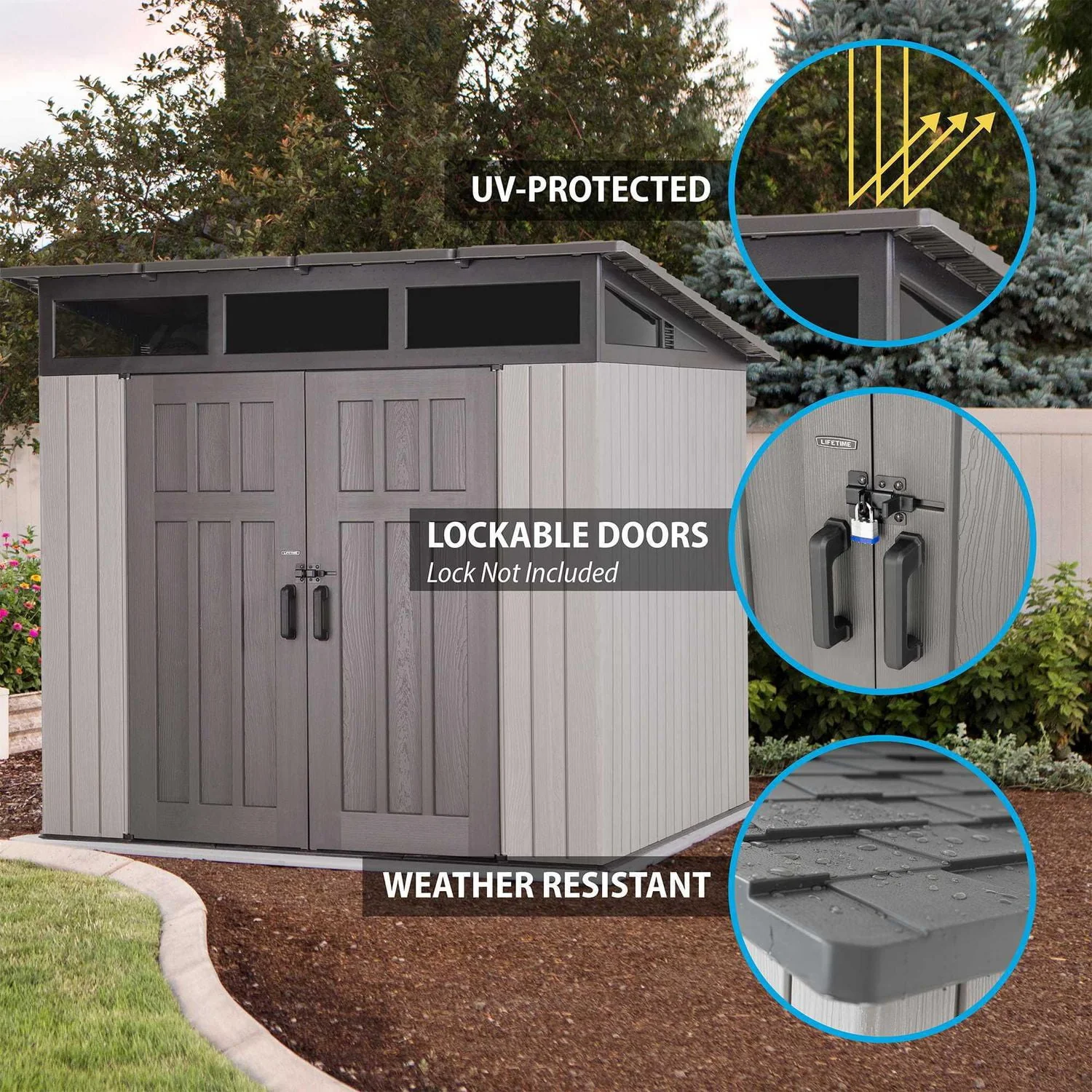 Lifetime 8.3 Ft. x 8.3 Ft. Outdoor Storage Shed