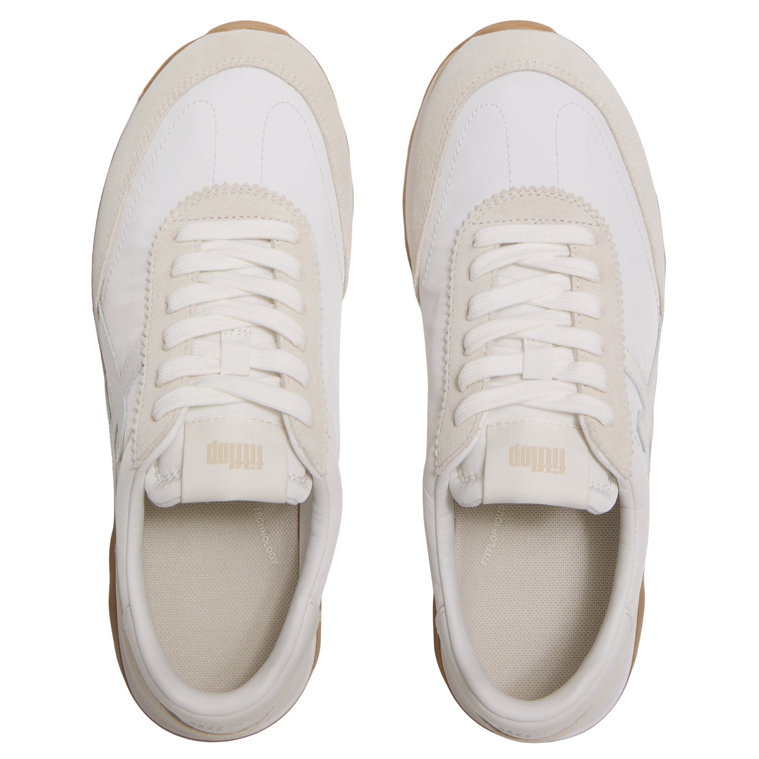 FitFlop Women’s Retro-Q FF Fabric and Suede Sneakers