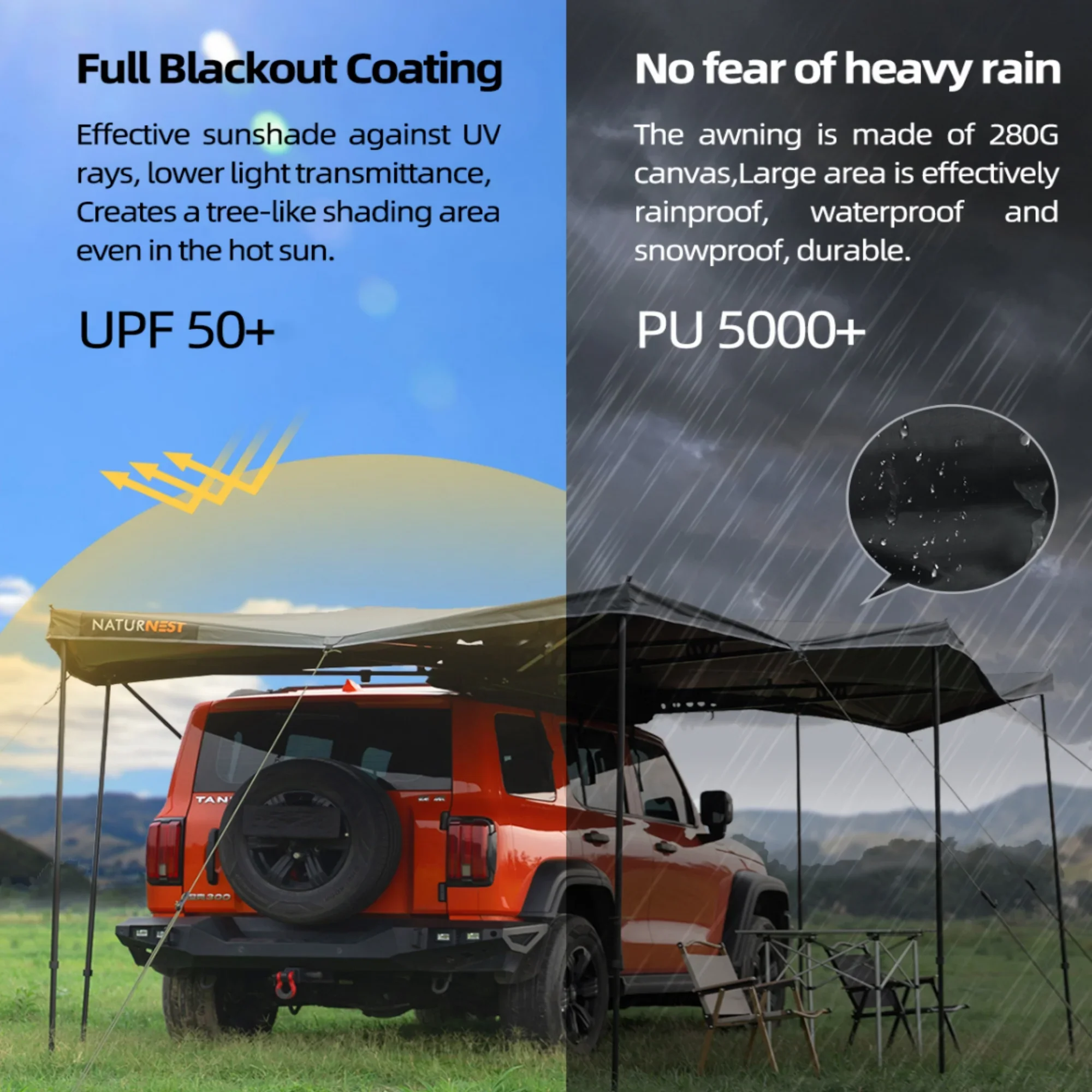 BAMACAR 3-Wheel Folding Mobility Scooter Lightweight for Seniors & Adults 300 lbs, Portable Powered Handicap All Terrain Travel Scooter, Mobility Scooters Foldable Collapsible Electric Scooters Black