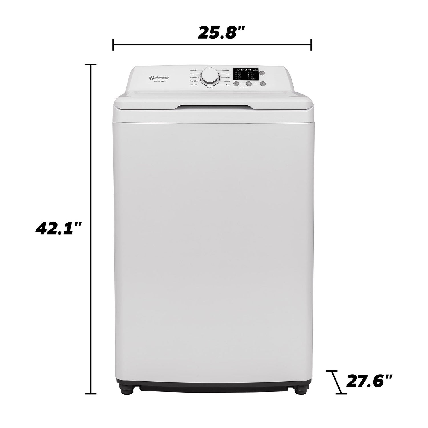 Element 4.5 cu ft. White Top Load Washer With Auto Sensing Water Tub