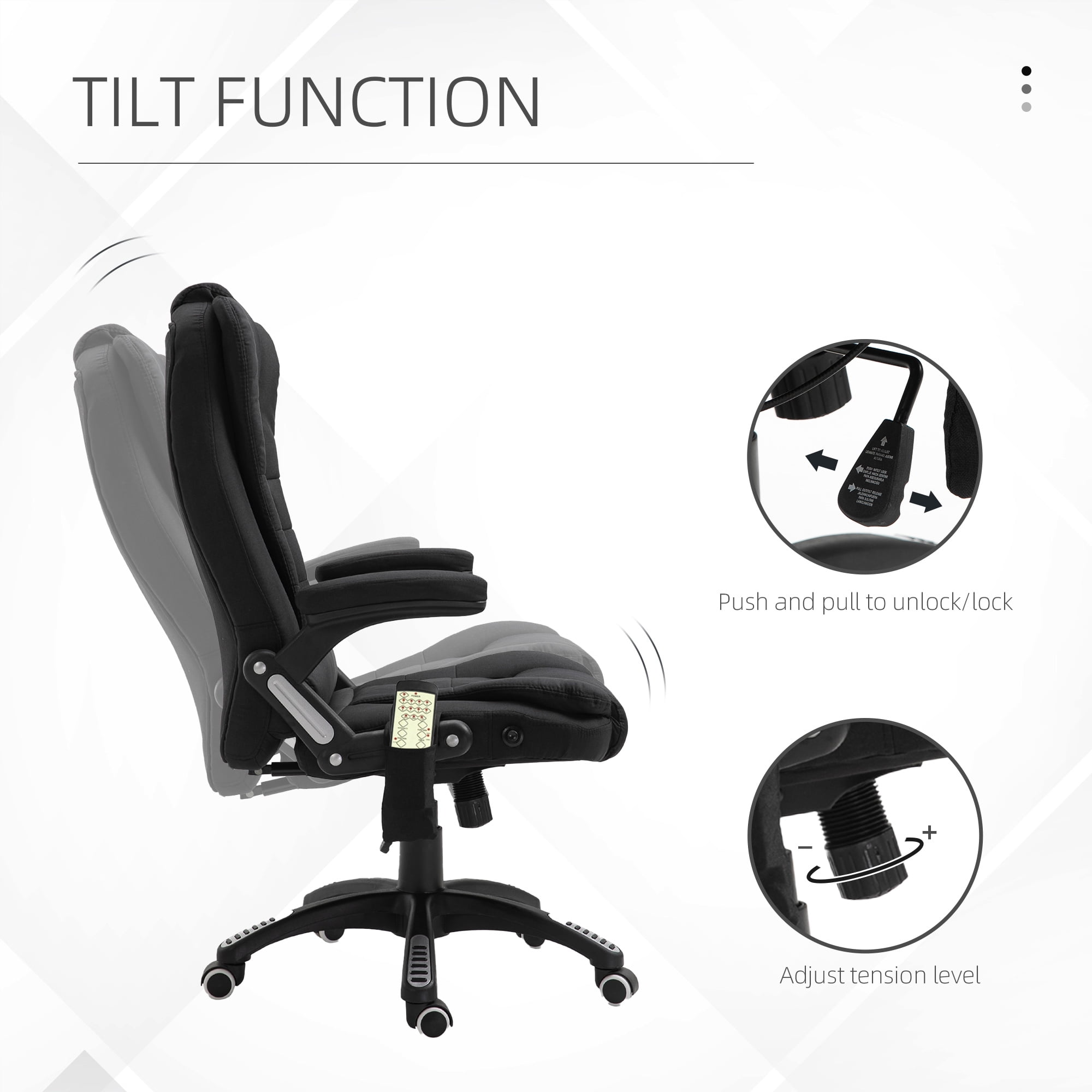 Vinsetto Massage Office Chair with 6-Point Vibration