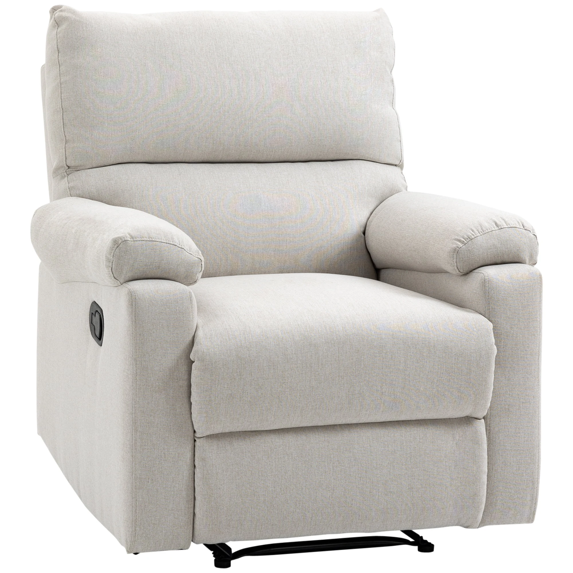 HOMCOM Recliner Sofa Manual Reclining Chair with Footrest for Living Room