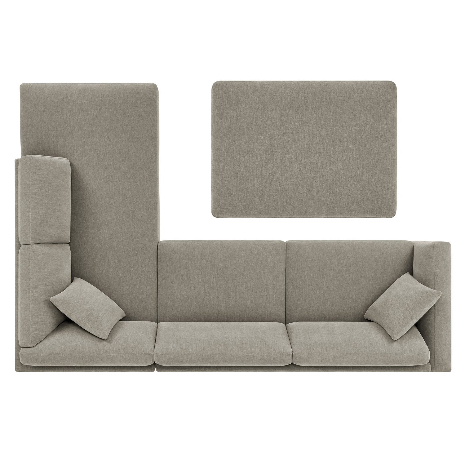 Thomasville Walsen 3-piece Fabric Sectional with Storage Ottoman