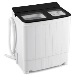 Costway 18 lbs Mini Laundry Machine with 11 LBS Washer&7 LBS Spinner Combo, Twin Tub Washer