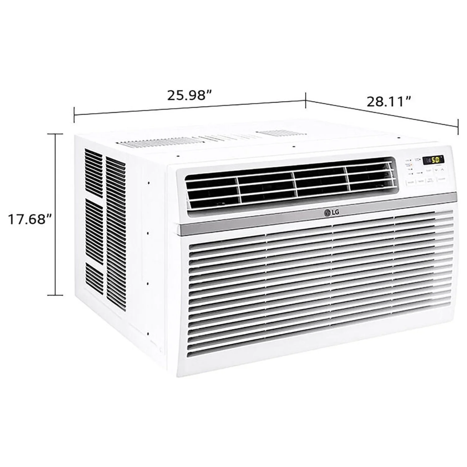 LG 8, 000 BTU 340 Sq Ft Window Air Conditioner with Remote Control, White, LW8016ER