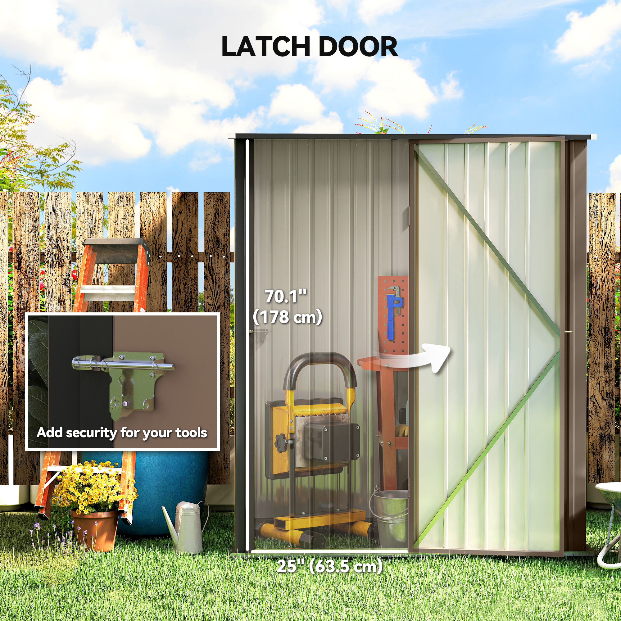 Outsunny 5'x3' Outdoor Storage Shed w/ Single Door