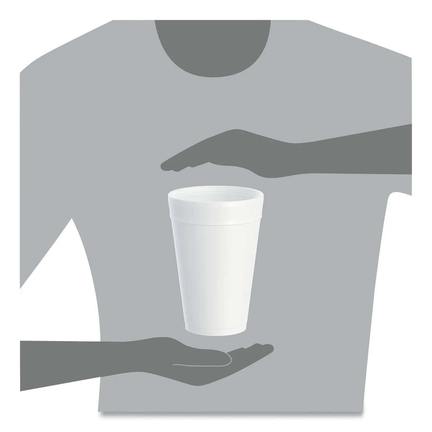 Dart Foam Drink Cups, 32oz, White, 25/Bag, 20 Bags/Carton -DCC32TJ32