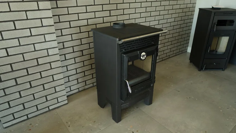 Indoor Multifunctional Wood Burning Stove with Box, Overtop Cooking Stove, Wood Burning Stove, Fire Pit, Tiny House, Fire Place, Farm House