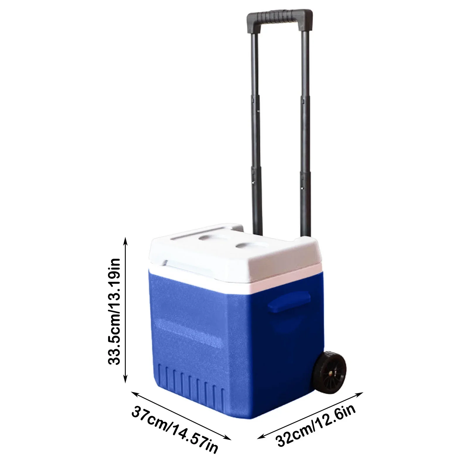 19 QT Wheeled Cooler - Hard-Sided Insulated Ice Chest with Heavy-Duty Wheels & Handle for Camping, Tailgating, Beach & Outdoor Adventures