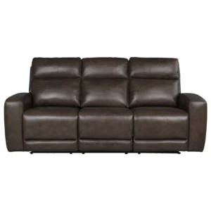 NiceLink Marlowe Top Grain Leather Power Sofa with Lumbar Support
