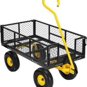 SPECSTAR Mesh Steel Garden Cart 880lb. Capacity, 38" x 21" with Removable Sides and 10 inch Wheels