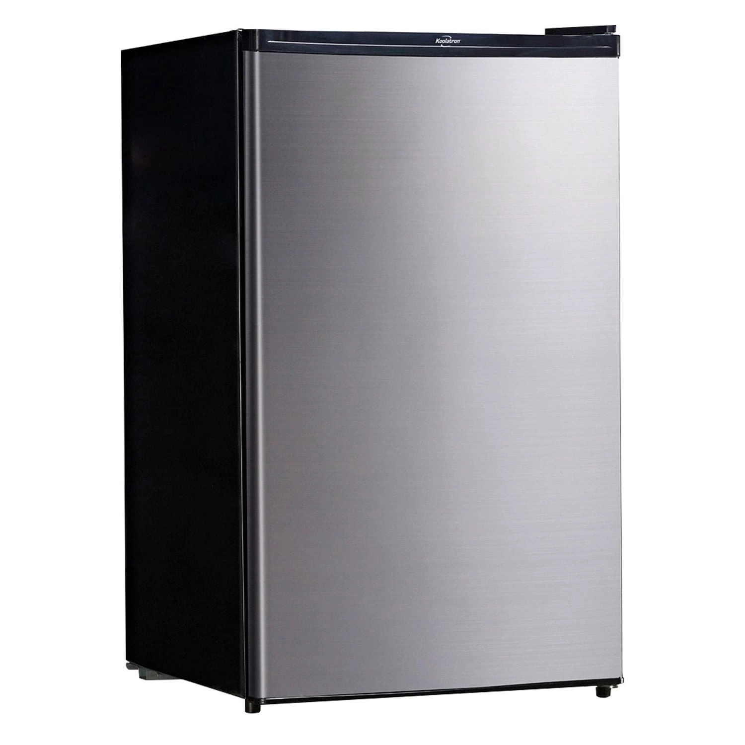 Koolatron Stainless Steel Compact Fridge with Freezer, 4.4 Cu. Ft. Modern Refrigerator for Home & Dorm