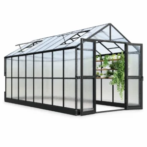 TMG Industrial Pacific Series 7' x 16' Premium Greenhouse, 7.4' Height, Aluminum Frame, Polycarbonate Roof and Walls, Slide & Lock System, TMG-GHP0716