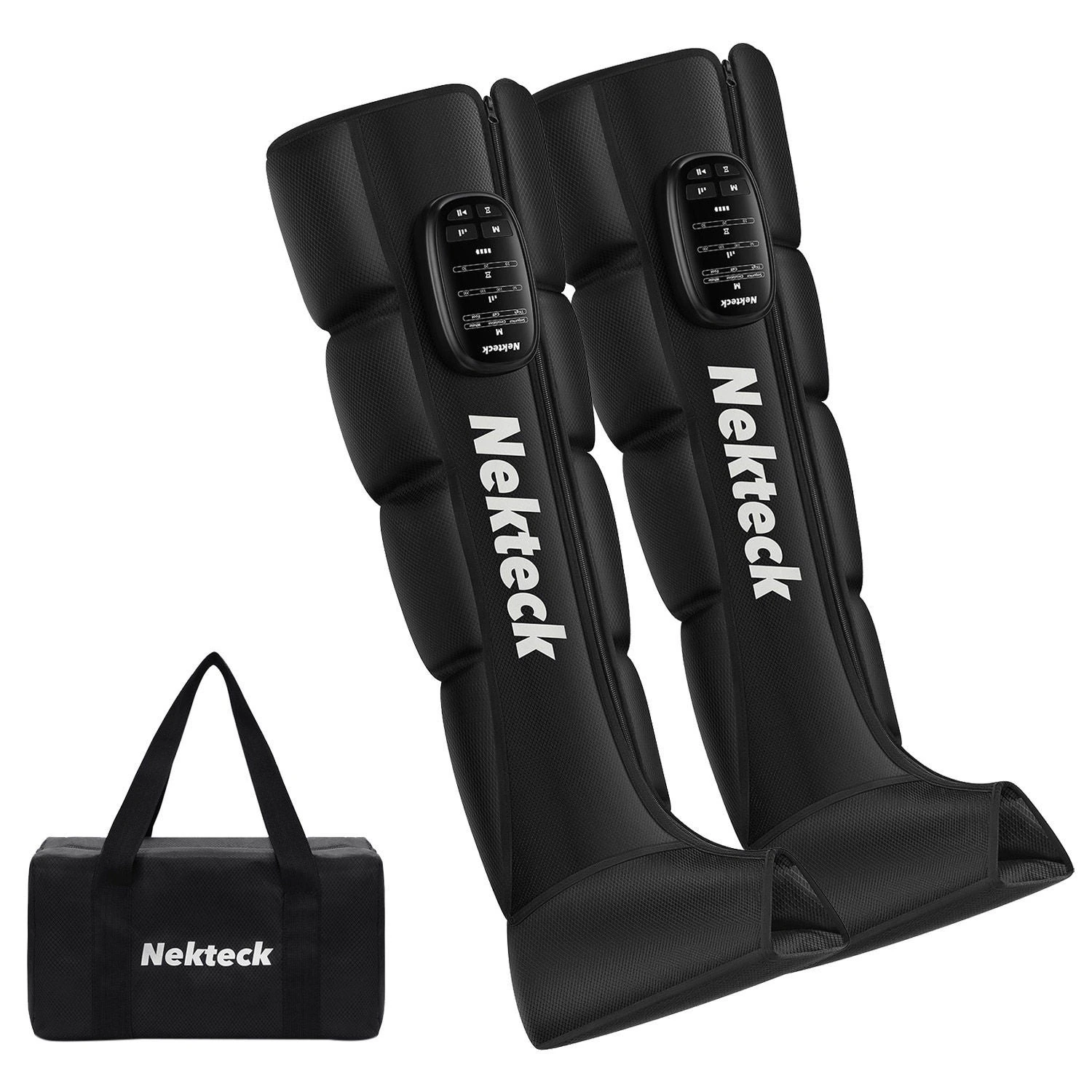 Nekteck Air Compression Cordless Full Zipper Leg Massagers
