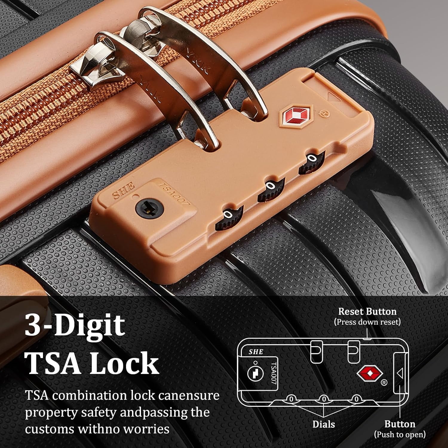 Joyway 11 Piece Luggage Sets Hardshell Lightweight Suitcase with TSA Lock Spinner Wheels