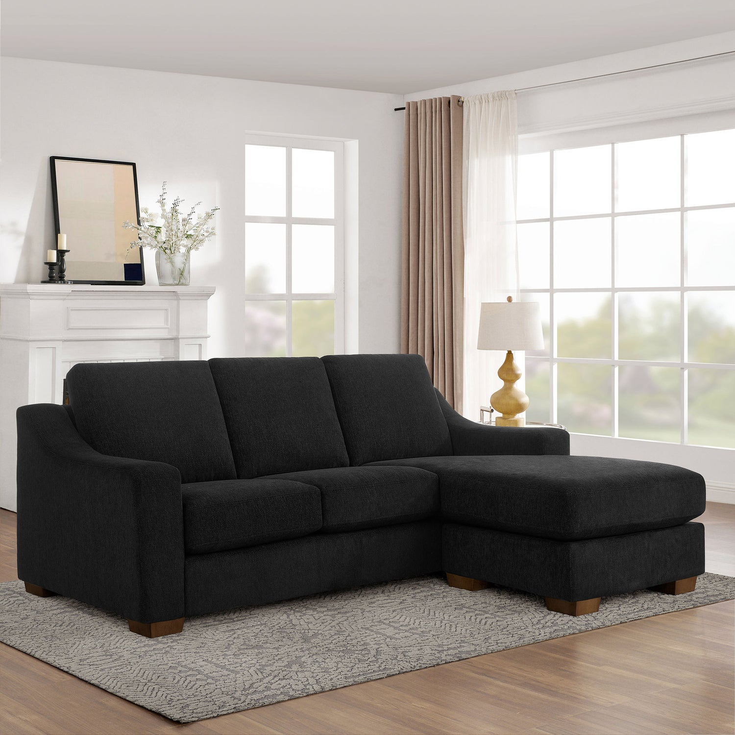 Thomasville Dillard 2-piece Fabric Sofa with Reversible Chaise