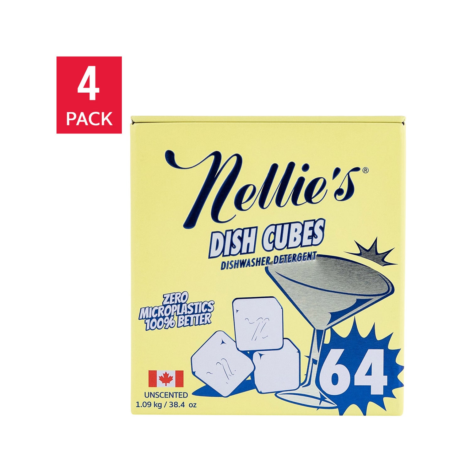 Nellie's Dish Cubed Pre-measured Dishwasher Detergent, 256 count