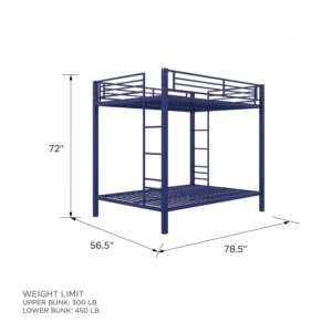 DHP Full over Full Bunk Bed for Kids