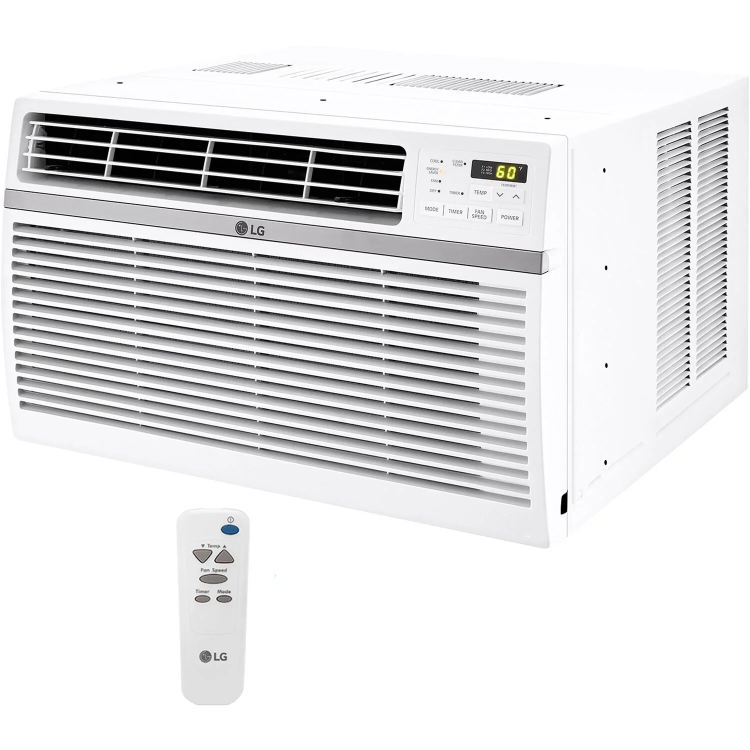 LG 8, 000 BTU 340 Sq Ft Window Air Conditioner with Remote Control, White, LW8016ER