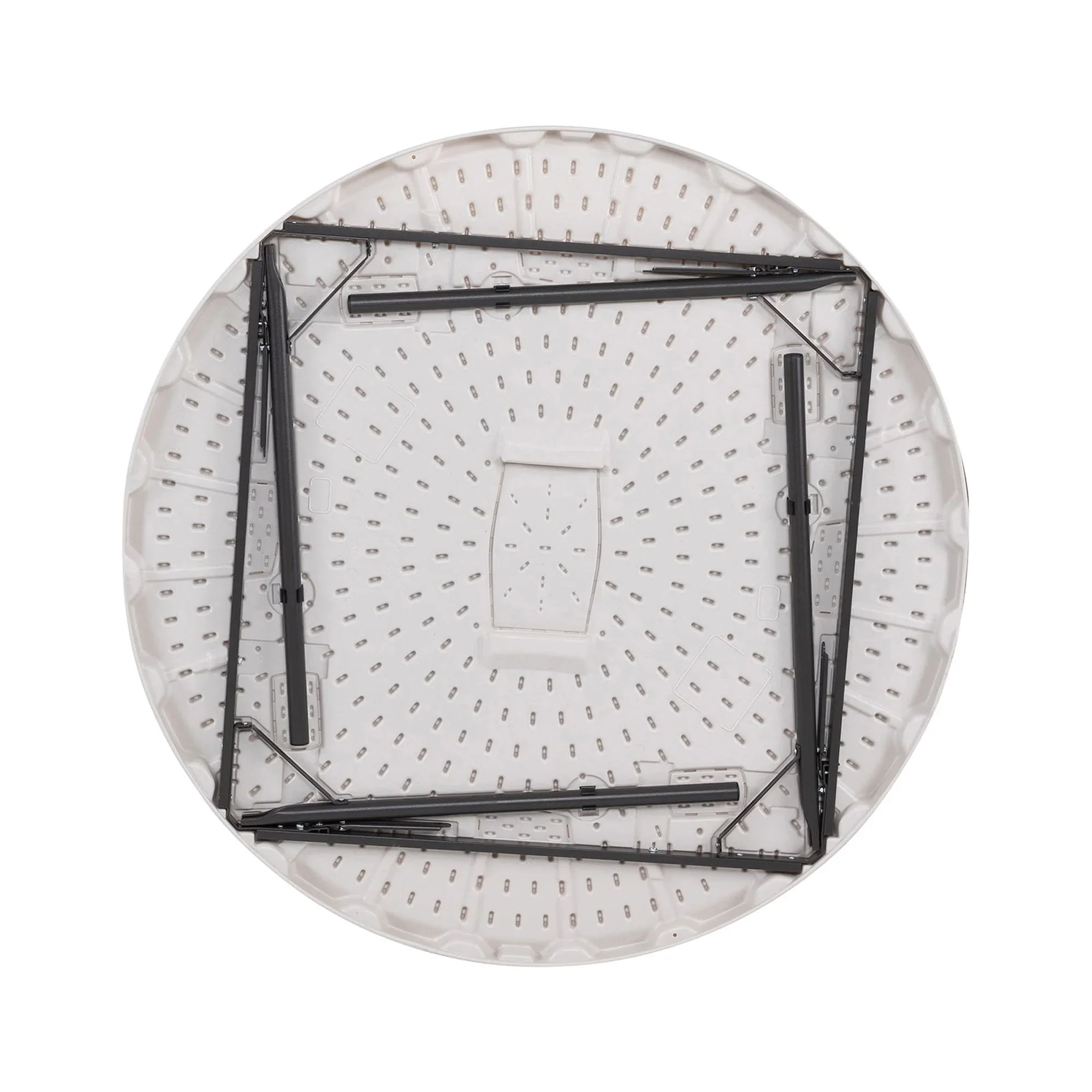 Lifetime 48 inch Round Folding Table, Indoor/Outdoor, Light Commercial Grade, Almond (80874)