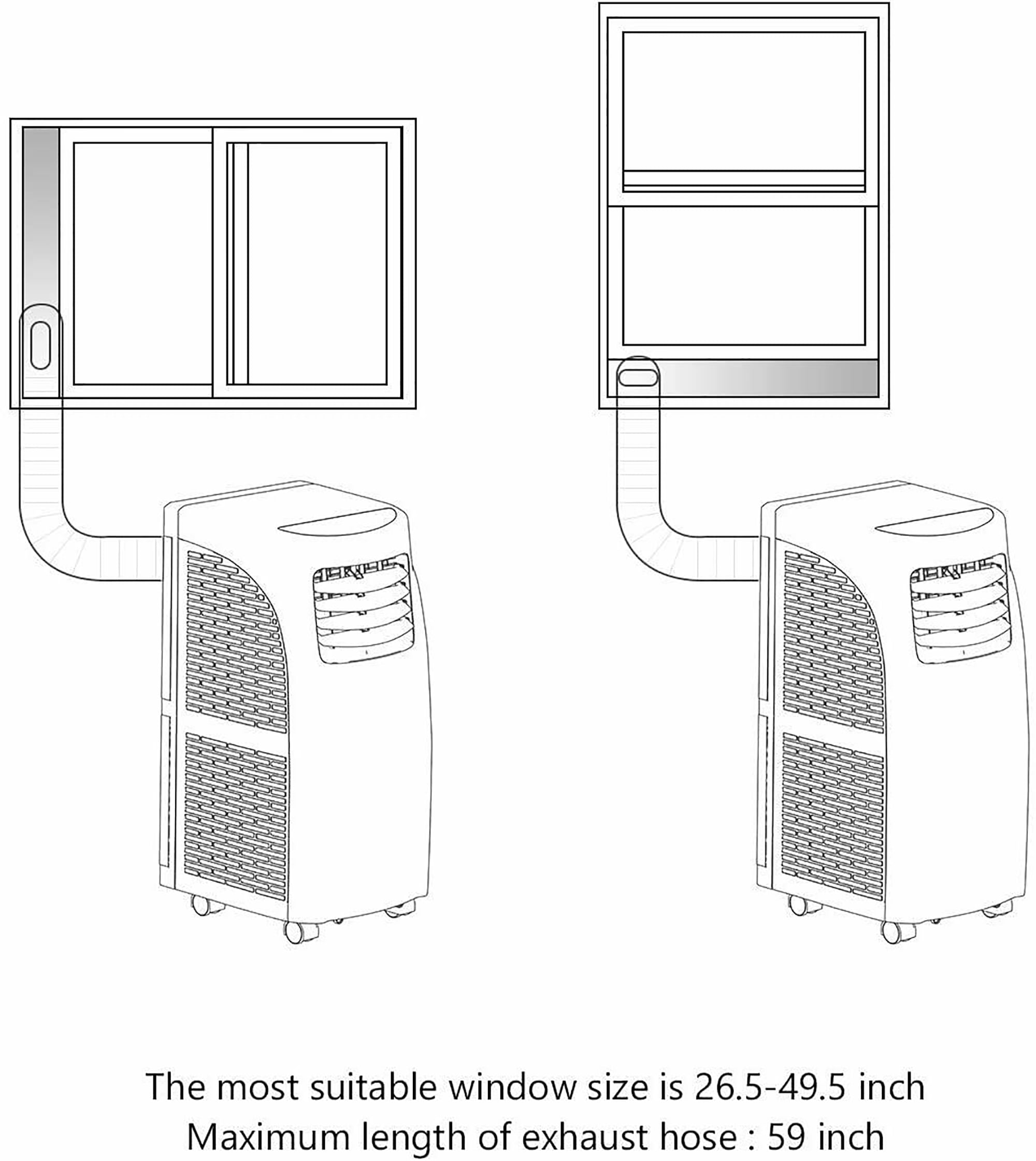 Costway 8,000 BUT Air Conditioner & Dehumidifier Window Kit w/ Remote Control