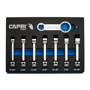 Capri Tools 1/2 in. Drive Torque Adapter Set, 12-Point Box End, 9/16 to 1 in., SAE, 8-Piece with Mechanic's Tray