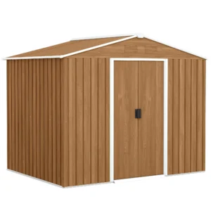 Outsunny 8'x6' Metal Outdoor Storage Shed w/ Sliding Doors