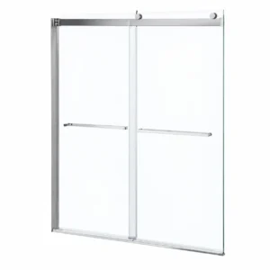 Hydro Vision Kronos 60 in. Frameless Reversible Bypass Bathtub Door