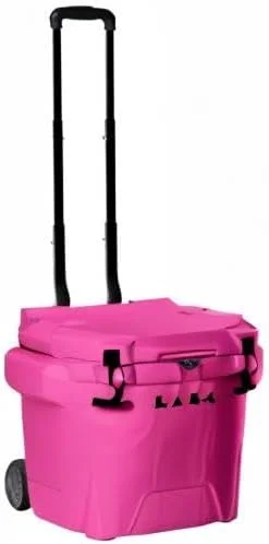 30 Quart Wheeled Hard Cooler Insulated Portable Ice Chest Box Durable, All-Terrain Rolling Cooler for Beach, Drink, Beverage, Boating, Fishing, Camping, and Outdoor Activities
