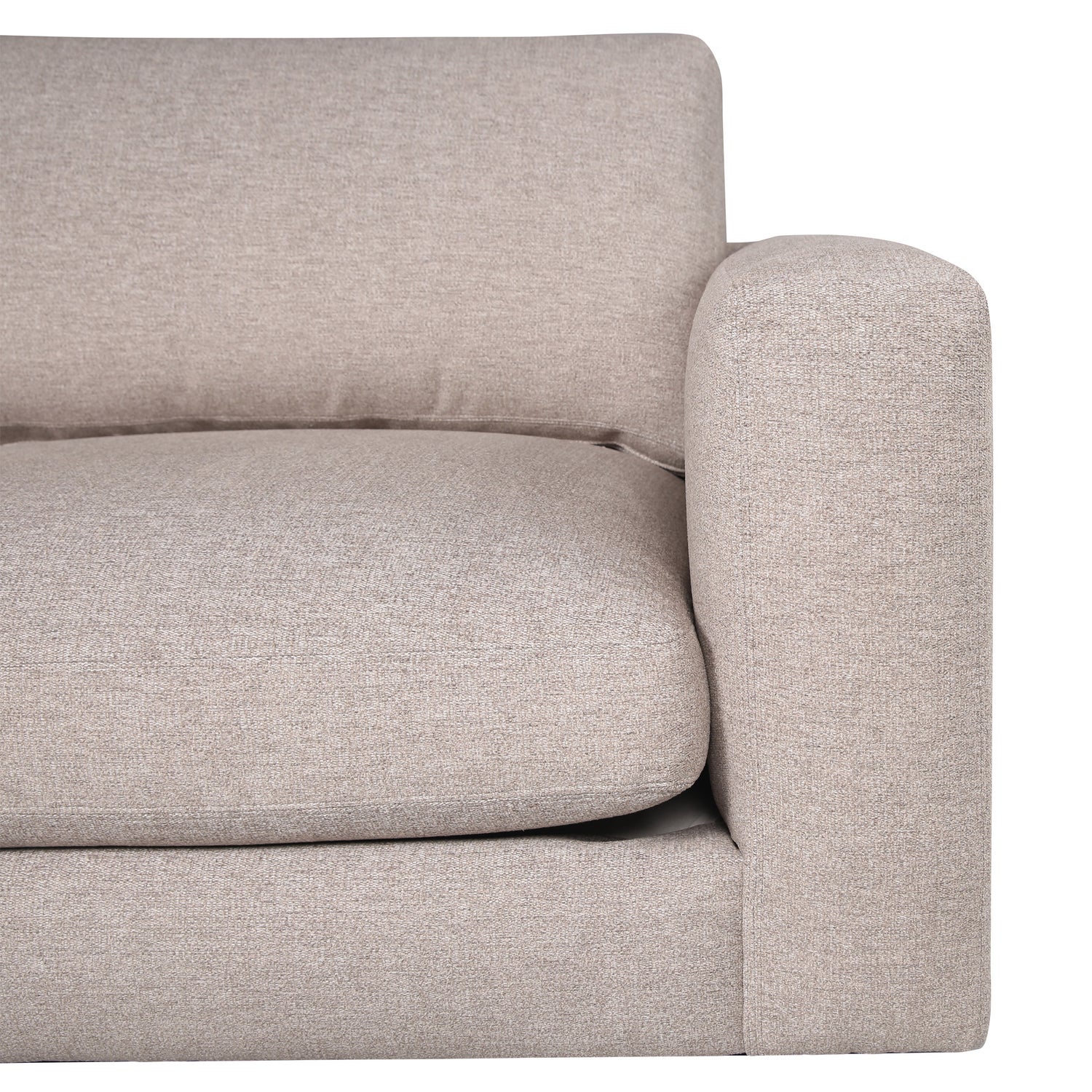 Nice Link Whitley 4-piece Fabric Sectional with Ottoman