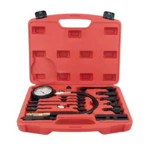 Professional Diesel Engine Cylinder Compression Tester 1000PSI Pressure Detector Automotive Tool Gauge Test Kit Red