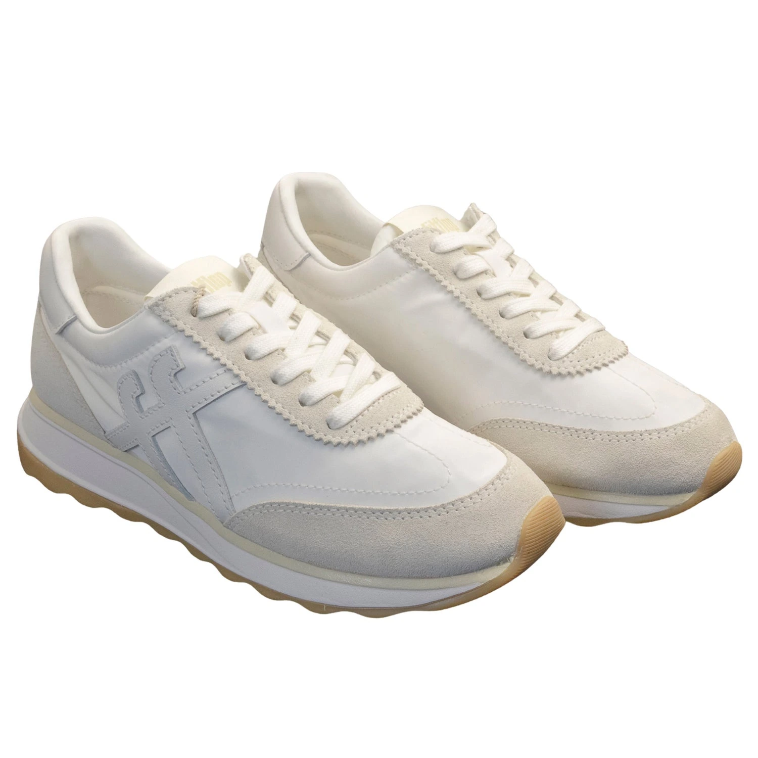 FitFlop Women’s Retro-Q FF Fabric and Suede Sneakers