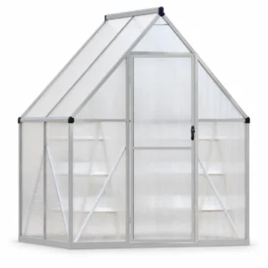 GloryStar 4X6 FT Hard Anodized Aluminum Greenhouse, Easy & Quick Assembly Garden Greenhouse