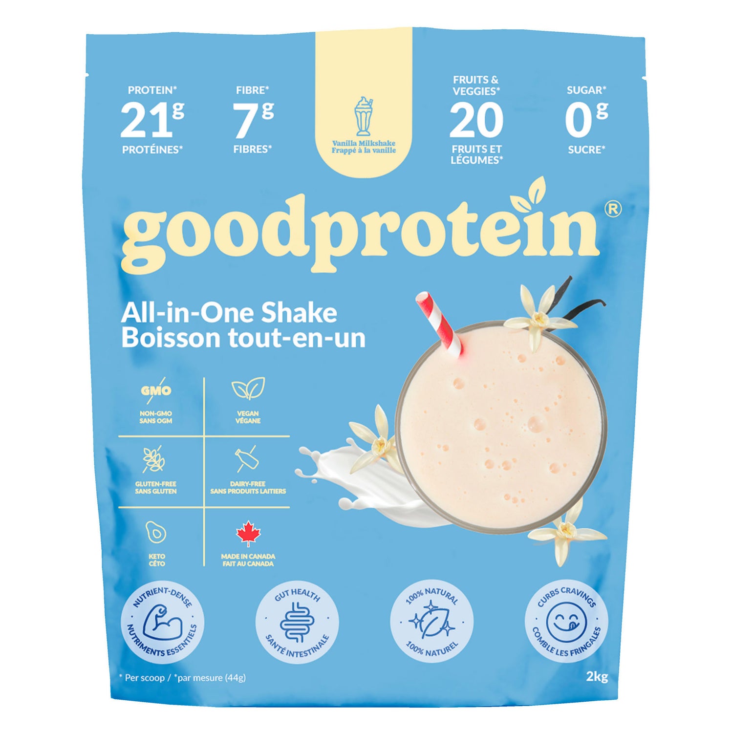 Good Protein Vanilla Milkshake All-in-One, 2kg